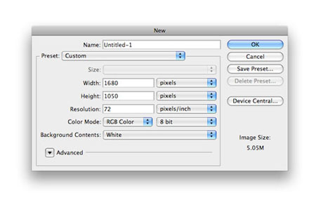 создаем новый документ