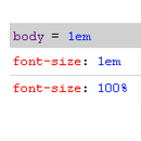 font-size  CSS, EM,PX,PT, 