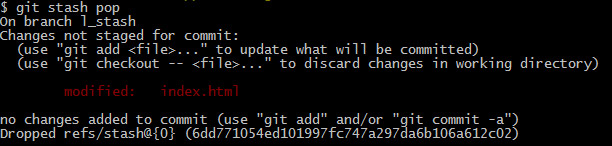 Восстановить незарегистрированное изменение в git