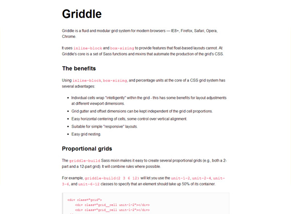  css  Griddle