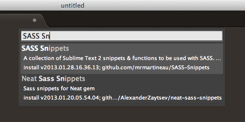     SASS  sublime text 3 